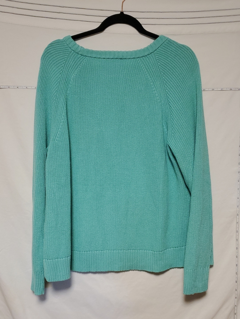 Belle Beach Mint Green Knit Sweater Swim Cover Up 1x - Picture 2 of 3